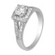 0.25ct tdw round diamond engagement ring (with CZ center) in 14k white gold